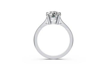 Bague - 14 carats Or blanc - 2.11ct. tw. Diamant (Cultivé en