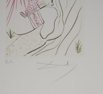 Salvador Dali (1904-1989) - Décaméron : Le péché partagé