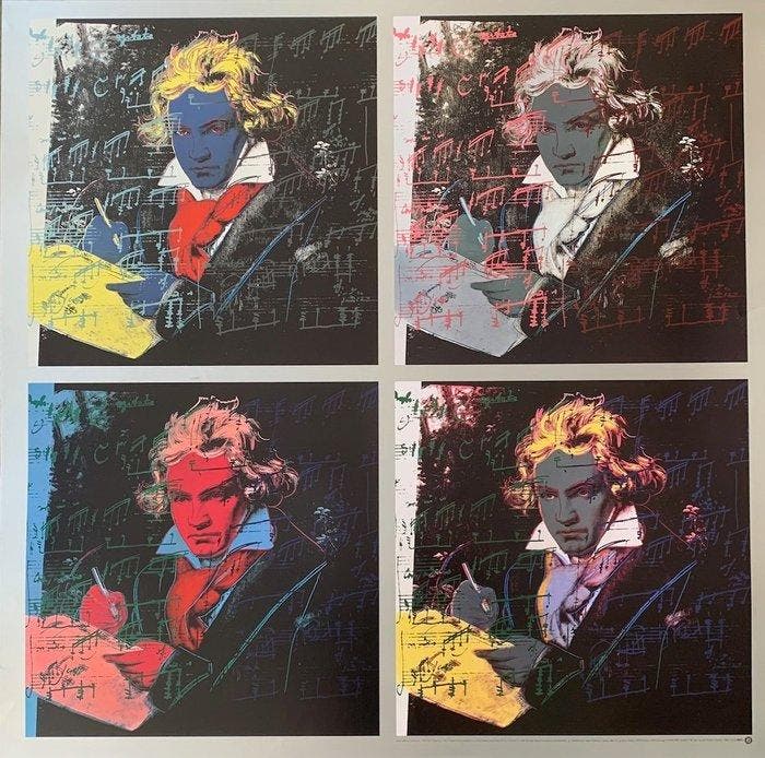 Andy Warhol (1928-1987), after - x4 Beethoven, Antiek en Kunst, Antiek | Overige Antiek