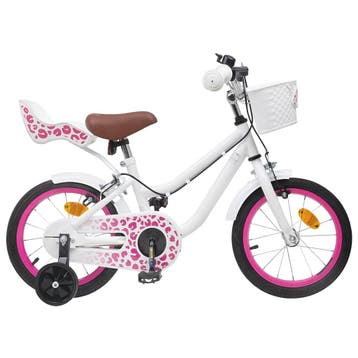 vidaXL Kinderfiets 14 Inch voor 3-5 jaar oud Wit, Verzenden