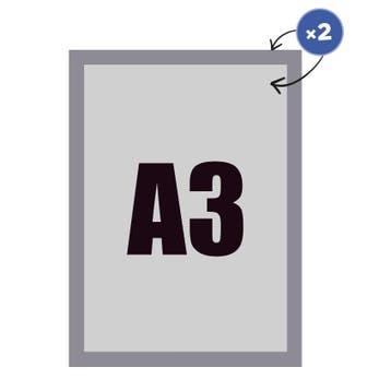 Magnetische Wissellijst | Zilvergrijs | Dubbelzijdig |, Verzenden, Nieuw in verpakking