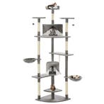 vidaXL Kattenkrabpaal met sisal krabpalen 203 cm grijs en, Verzenden, Nieuw
