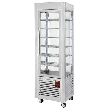 Panoramische vitrine, 5 niveaus, 360 LT, RVS., Verzenden