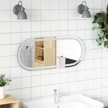 vidaXL Badkamerspiegel LED ovaal 90x40 cm, Verzenden