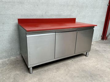 RVS Werkkast Snijtafel met opbergruimte 160 cm Horeca, Ophalen of Verzenden, Gebruikt, Inox Meubilair
