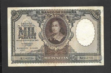 Spanje. - 2 x 1000 Pesetas - 1940-1951