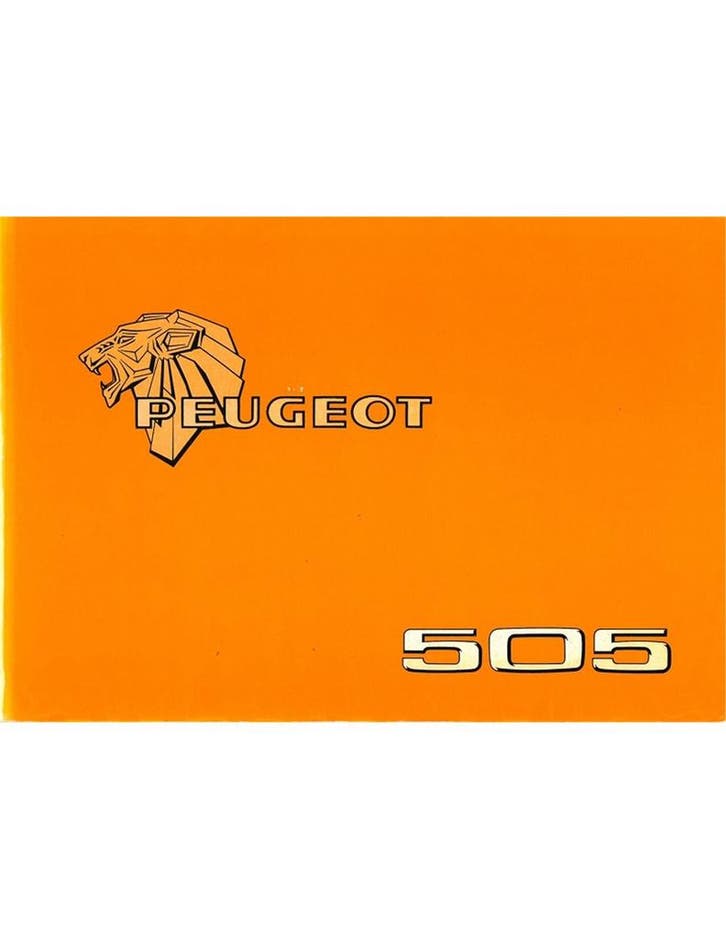 1980 PEUGEOT 505 INSTRUCTIEBOEKJE, Autos : Divers, Modes d'emploi & Notices d'utilisation