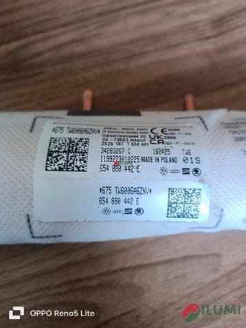 Airbag Skoda Scala/Kodiaq rechter achterbank 654880442, Auto-onderdelen, Verzenden, Gebruikt