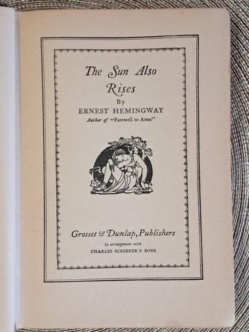 Ernest Hemingway - The Sun Also Rises (Grosset & Dunlap) -