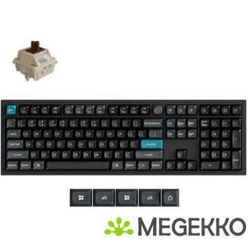 Keychron Q6 Ultra Zwart Silk POM Brown Switch Draadloos, Computers en Software, Verzenden, Nieuw