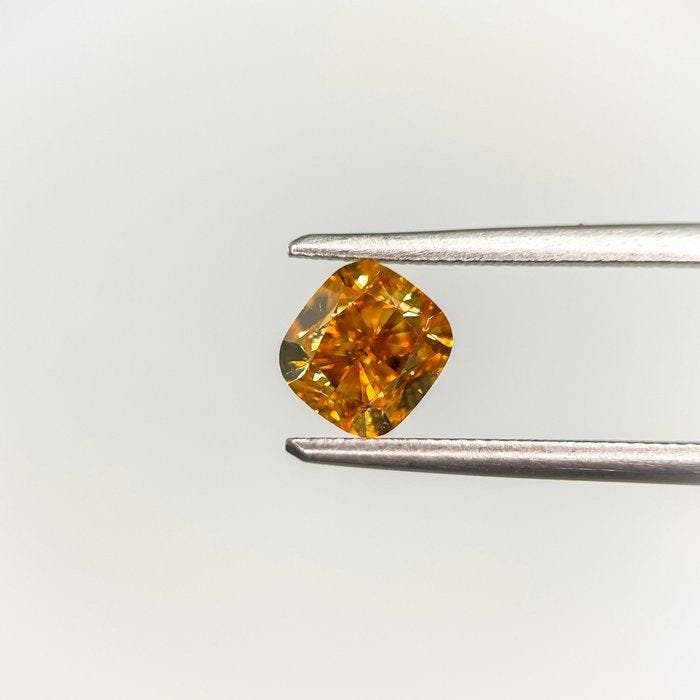1 pcs Diamant (Natuurlijk gekleurd) - 1.14 ct - Cushion -, Bijoux, Sacs & Beauté, Pierres précieuses