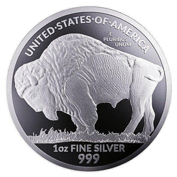 Verenigde Staten. 2023 1 oz American Silver Buffalo Round BU, Postzegels en Munten, Edelmetalen en Baren