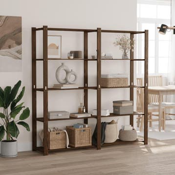 vidaXL Opbergrek 5-laags 170x38x170 cm massief grenenhout, Verzenden
