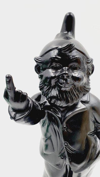 Ottmar Hörl (1950) - Sponti Activist Gnome Black, Antiquités & Art, Art | Objets design