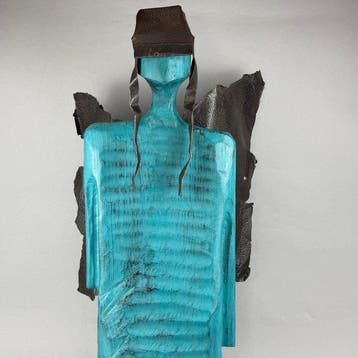 Karol Dusza (1972) - The gusrdian angel 76cm Wooden