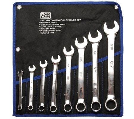 Bgs Technic Steekringsleutelset WHITWORTH 1/8 WW - 9/16 WW 8, Autos : Divers, Outils de voiture, Envoi