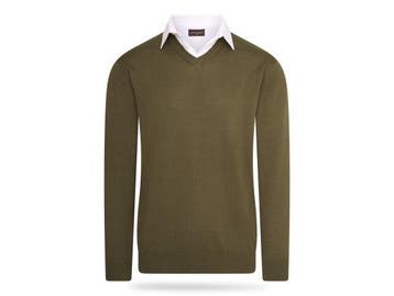 Veiling - Cappuccino Italia Mock Pullover Groen - XXL, Nieuw