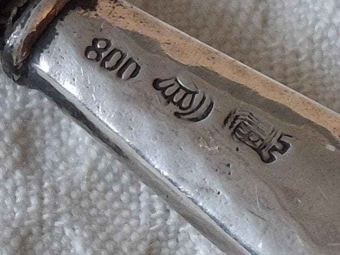 Briefopener - Antieke Art-Deco Brief openen met gehamerd, Antiek en Kunst, Antiek | Zilver en Goud