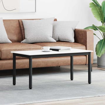 vidaXL Salontafel Wit 100 x 50 x 45 cm Massief grenenhout, Verzenden, Nieuw