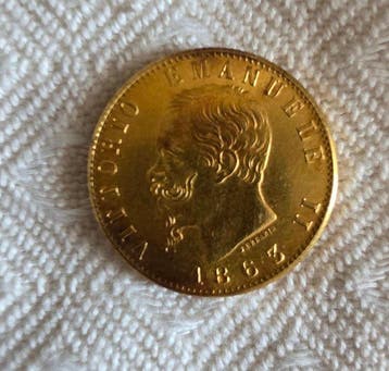Italië. 20 Lire 1863