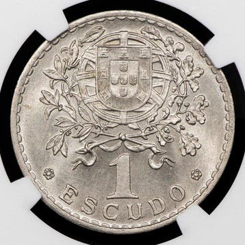 Portugal. Republic. 1 Escudo 1931 - NGC - MS 63 - Muito Rara
