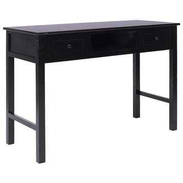 vidaXL Schrijftafel 110x45x76 cm hout zwart, Verzenden