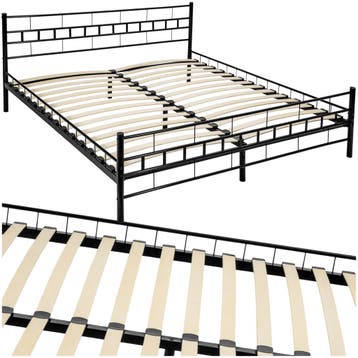 Metalen bed met lattenbodem in modern ontwerp, Huis en Inrichting, Slaapkamer | Bedden, Verzenden, Nieuw