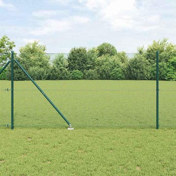 vidaXL gelast draadhek met grondpennen 25 x 1,2 m, Tuin en Terras, Verzenden, Nieuw