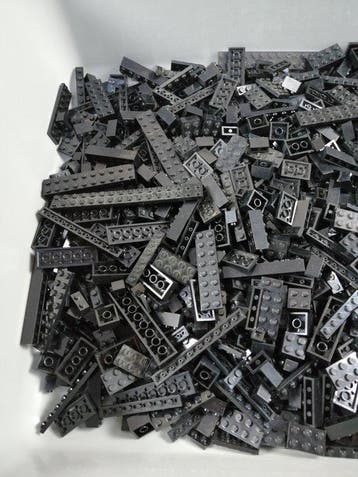 Lego - geen serie - 02 Partij van 1000 zwarte bouwstenen -