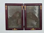 Fotolijst- Met glasplaat, Art Nouveau - Hout, Messing, Glas,
