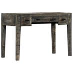 vidaXL Bureau 110x50x75 cm massief mangohout zwart, Verzenden, Nieuw