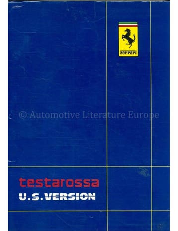 1988 FERRARI TESTAROSSA INSTRUCTIEBOEKJE USA VERSIE 480/87