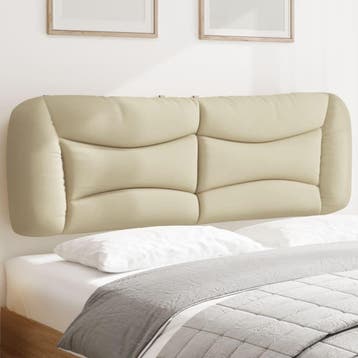 vidaXL Hoofdbordkussen Hvar 160 cm stof crèmekleurig, Verzenden