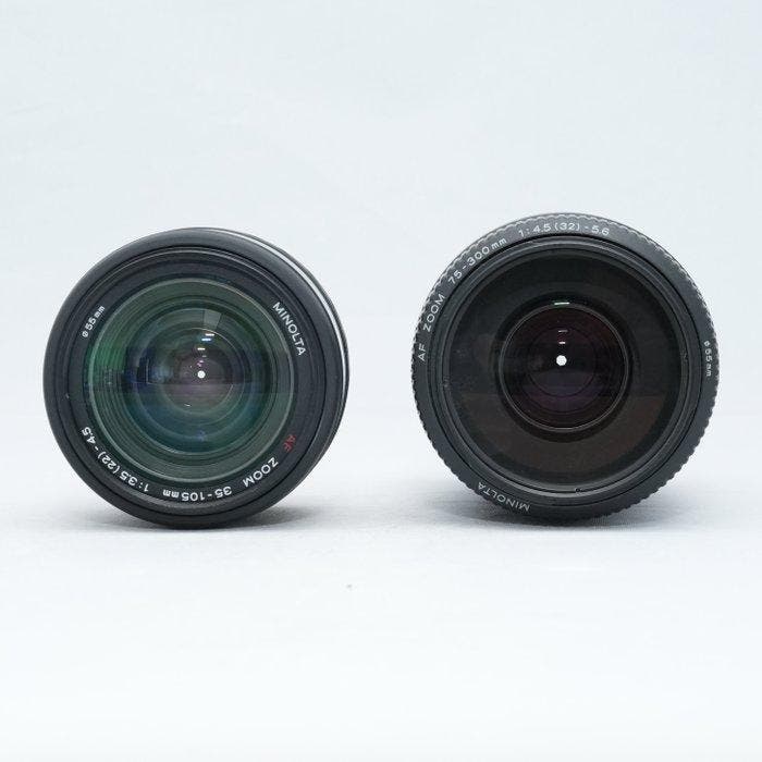 Minolta AF Zoom 3.5-4.5/35-105mm + AF Zoom 4.5-5.6/75-300mm, TV, Hi-fi & Vidéo, Appareils photo analogiques