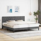 vidaXL Bedframe met hoofdeinde Donkergrijs 180 x 200 cm, Verzenden