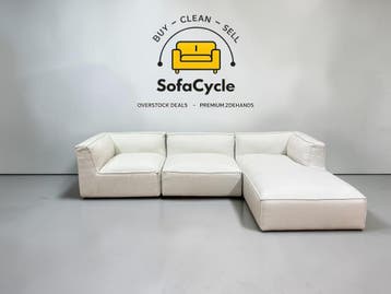NIEUWE OVERSTOCK NV Gallery bouclé zetel – modulair, trendy, Huis en Inrichting, Verzenden, Nieuw