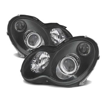 PHARES MERCEDES CLASSE C W203 00-04 FOND NOIR LOUPE, Verzenden, Neuf
