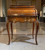 Secrétaire - Verguld brons, Kostbare houtsoorten