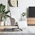vidaXL Fauteuil verstelbaar met voetensteun kunstleer wit, Verzenden, Nieuw