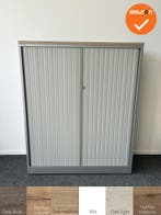 Roldeurkast - Ahrend - 144x120x45cm - Zilvergrijs met witbei, Werkplek, Ophalen of Verzenden, Gebruikt, Kast