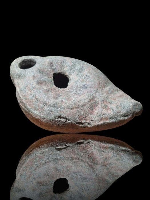 Oud-Romeins Terracotta, Early Olielamp - 77.5 mm (Zonder, Antiek en Kunst, Antiek | Overige Antiek