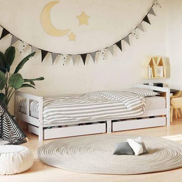 vidaXL Kinderbedframe met lades 80x200 cm massief grenenhout, Verzenden