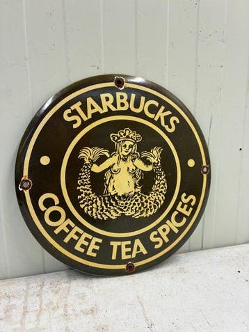 Starbucks Coffee Tea Spices – Emaille reclamebord – Rond –