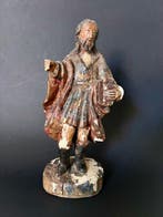 Beeldje, Saint pèlerin - 22 cm - Polychroom hout