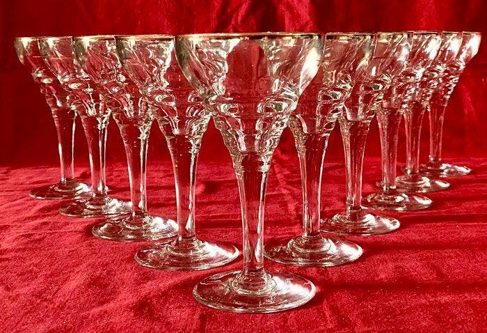 Verre à vin (10) - Service de verres à vin pour 10 personnes, Antiek en Kunst, Kunst | Designobjecten