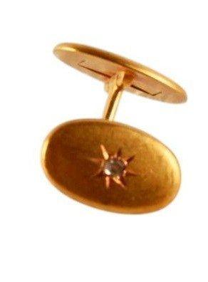 Boutons de manchette - 18 carats Or jaune Diamant
