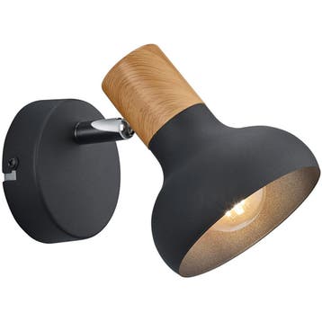 LED Wandspot Mat Zwart - Metalen LED Spot met E14 Fitting vo, Huis en Inrichting, Lampen | Wandlampen, Verzenden, Nieuw