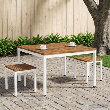 vidaXL Salontafel Natuurlijk en Wit 100 x 100,5 x 45 cm, Verzenden, Nieuw