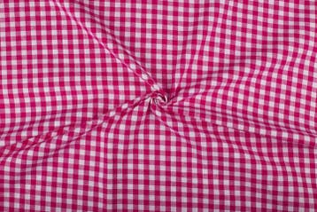 Geruite stof fuchsia 10mm geruit - Katoen stof 80m op rol, Verzenden, Nieuw