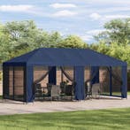 vidaXL Gazebo Dekzeil met Zijwanden Blauw 600,5 x 300,5 cm, Verzenden